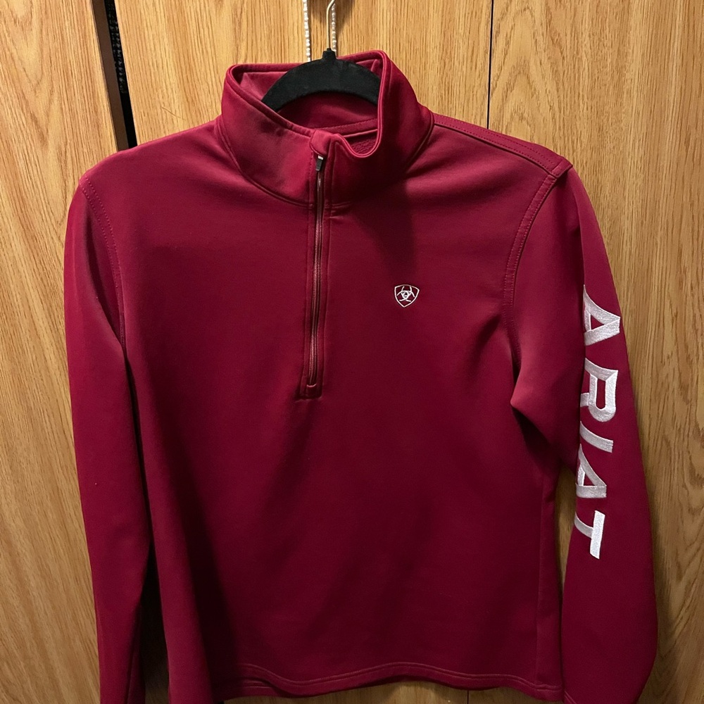 Ariat Red Quarter-Zip Sweater